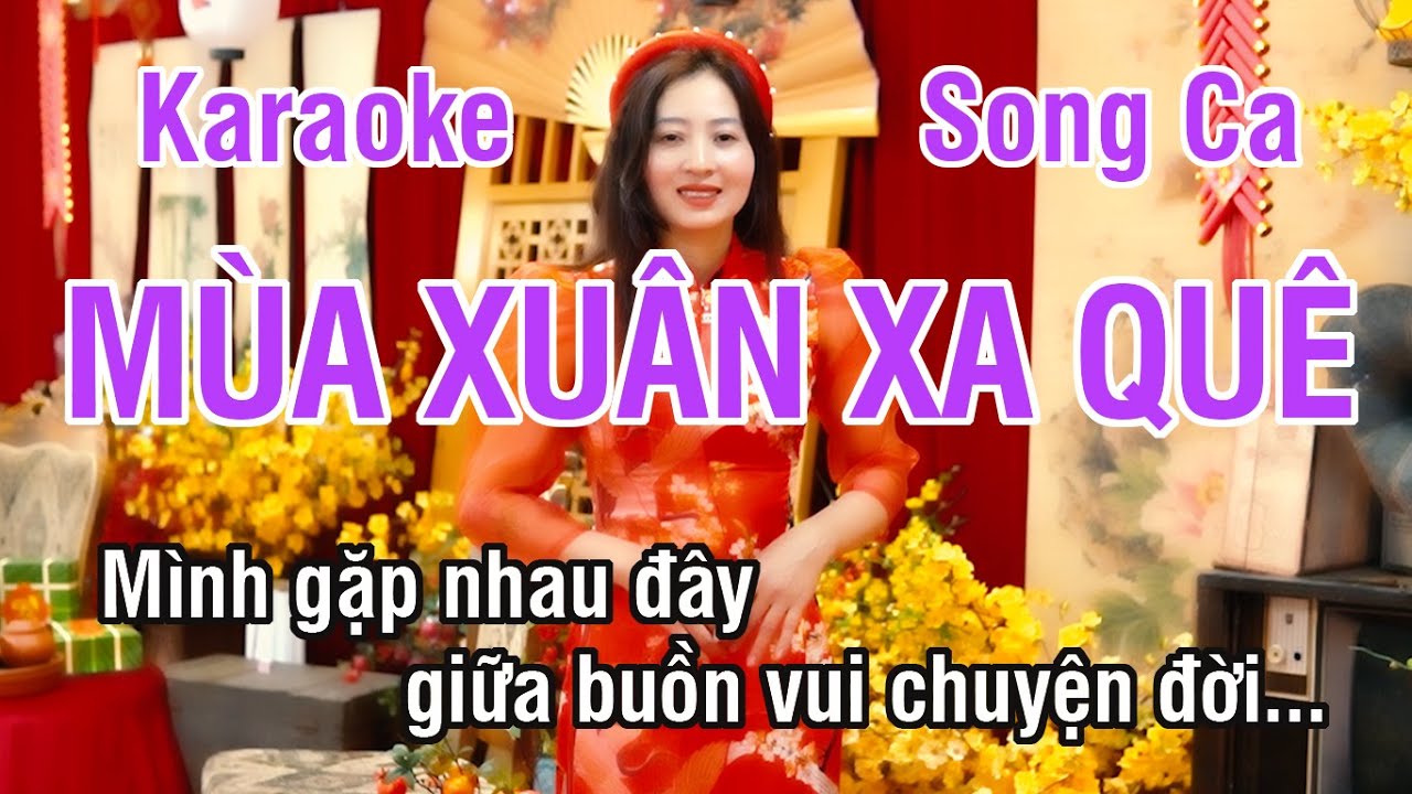 Mùa Xuân Xa Quê Karaoke ❖ Beat Chuẩn Song Ca (Rê Thứ) ► Karaoke Lê Thiết