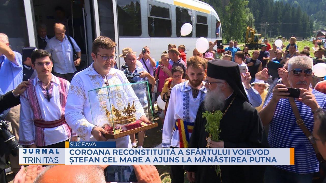 Coroana reconstituită a Sfântului Voievod Ștefan cel Mare a ajuns la Mănăstirea Putna