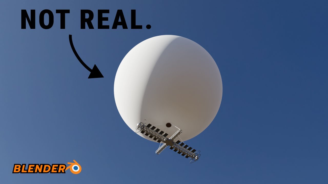 I Made the Chinese Spy Balloon in Blender