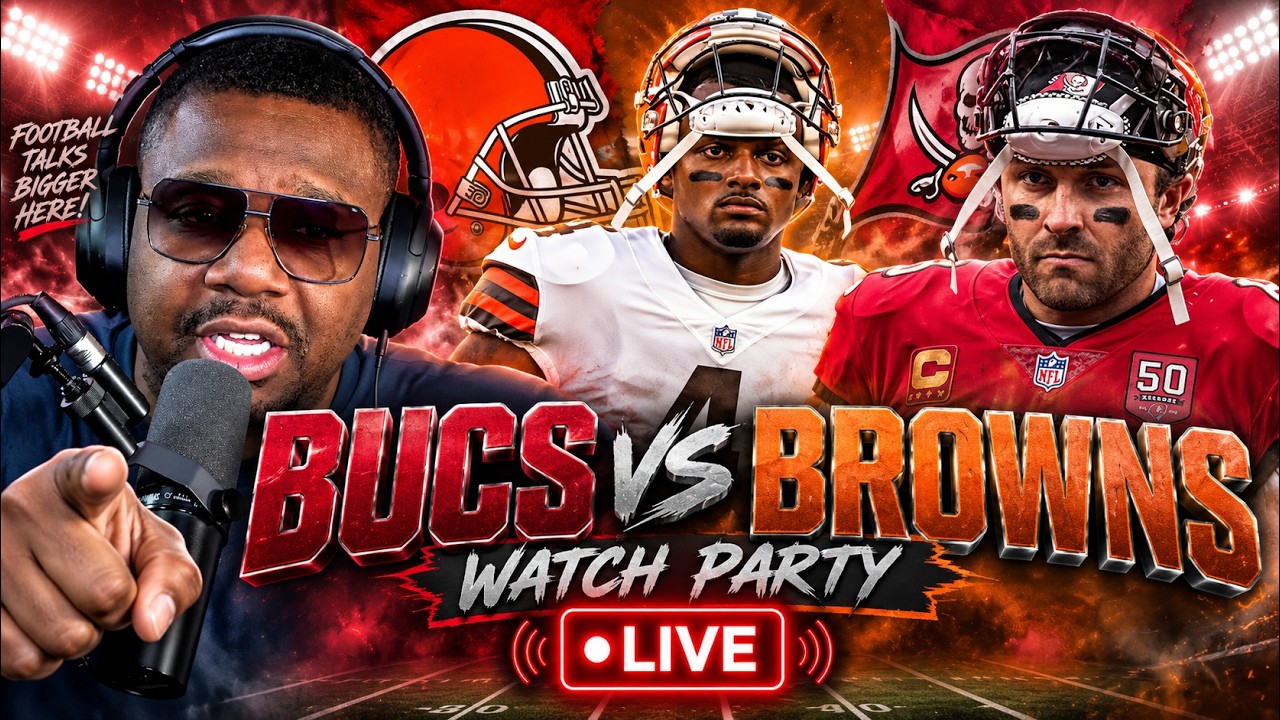 Browns vs Buccaneers LIVE Watch Party | Baker Mayfield Revenge Game vs Deshaun Watson!