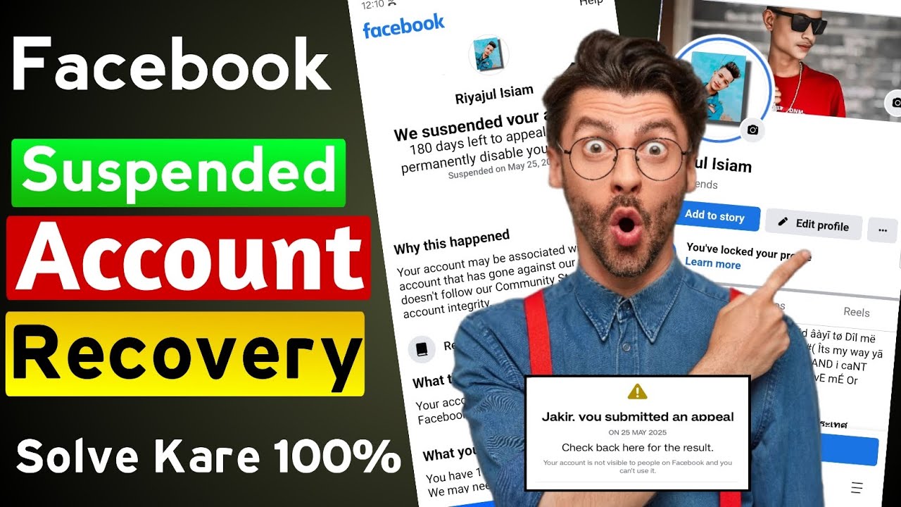 We Suspended Your Account Facebook 180 Days | Facebook Suspended account recovery 2024 |fb suspended