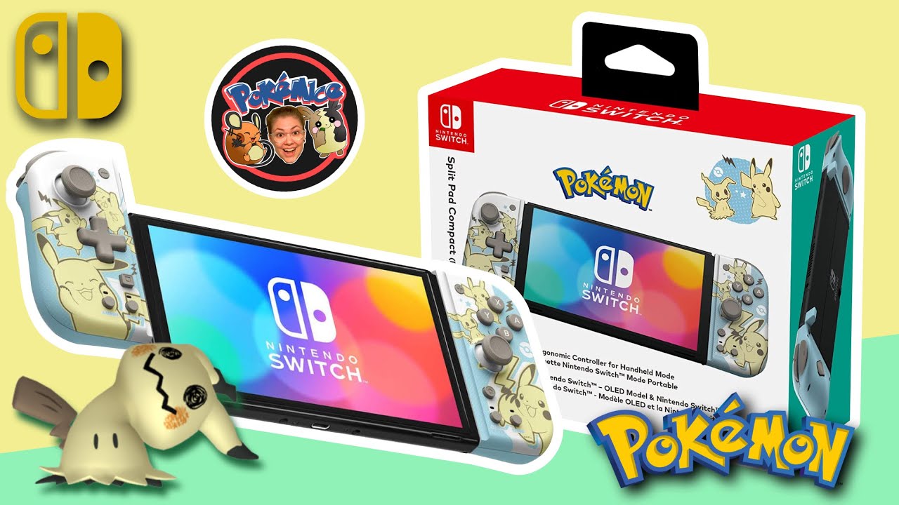 NEW Pikachu & Mimikyu controller - POKEMON - Nintendo Switch - HORI Split pad compact - Pokemice 121