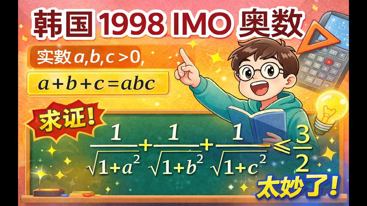韩国1998奥数，三角函数方法巧证不等式！