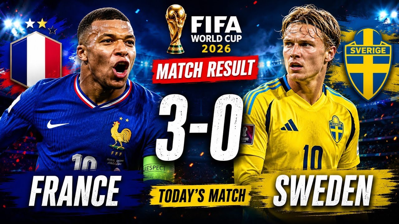 France vs Sweden 3-0 Highlights | Mbapp&eacute; Brace Sends France to Round of 16 | FIFA World Cup 2026
