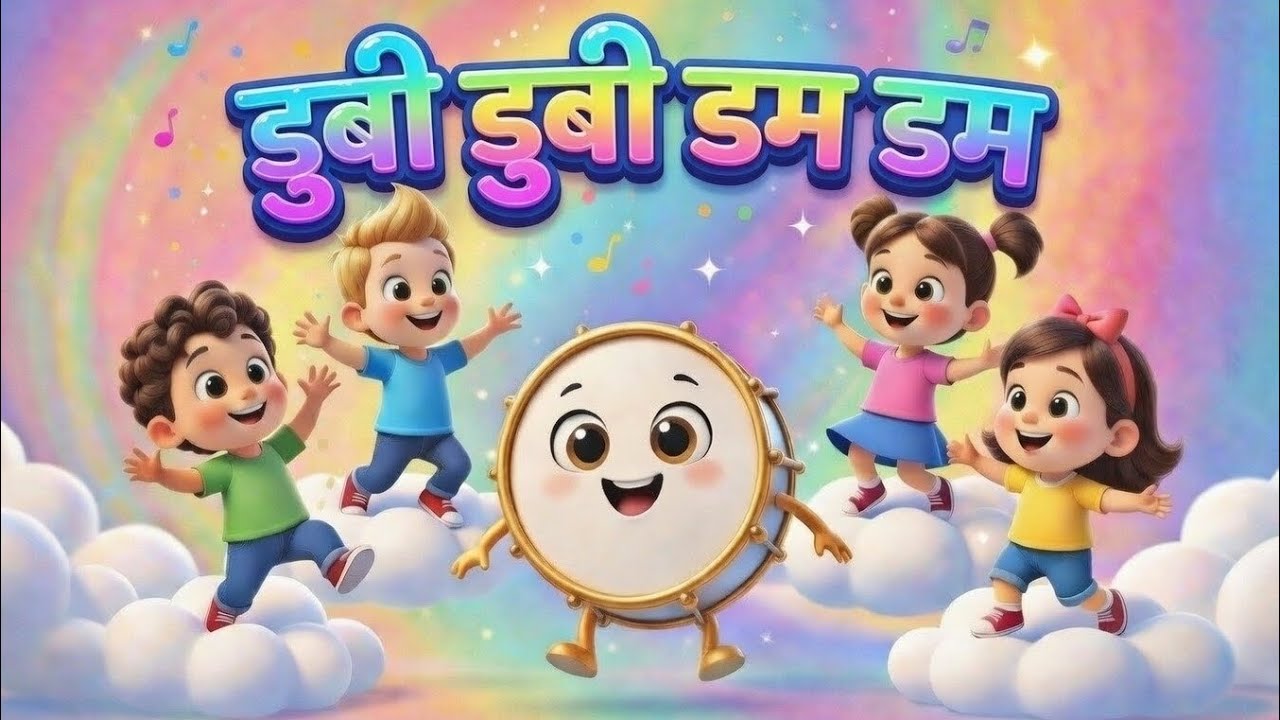 डुबी डुबी डम डम | Kids Dance Rhyme Song|Fun Hindi Nursery Rhyme for Children @AmazingWondersforkids 