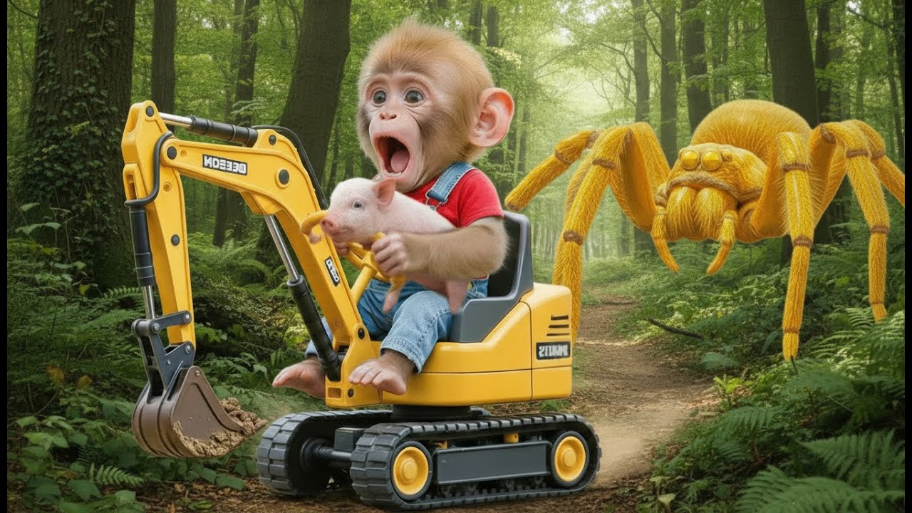 ⚠️🌲 DANGER IN THE FOREST! Piglet Missing – Bon Bon Meets a Giant Spider 😱🕷️