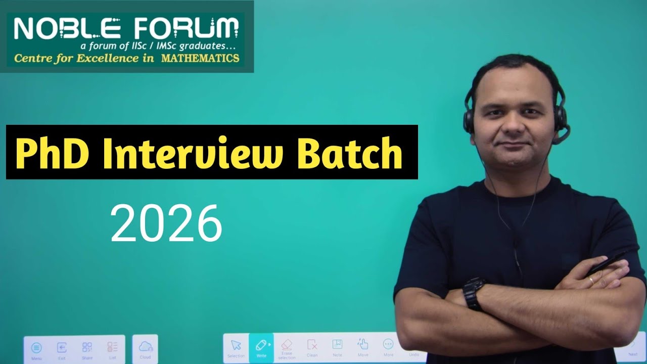 Mathematics PhD Interview Batch 2026 | Advanced Problem Solving & Research Guidance | Noble Forum