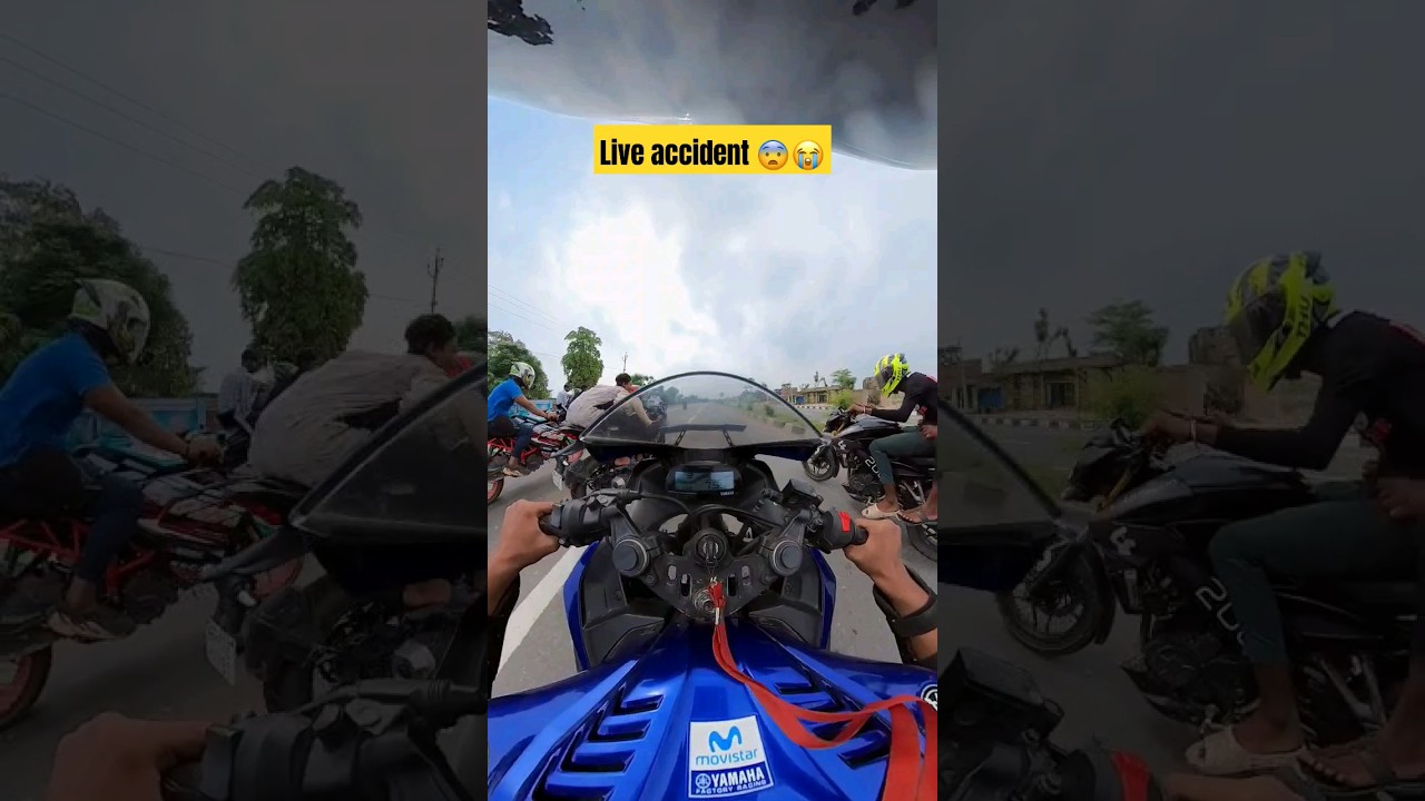 live accident 😭💔😨 #shortvideo #streetracing #wheelie #accidentnews #crash #r15 #bikers