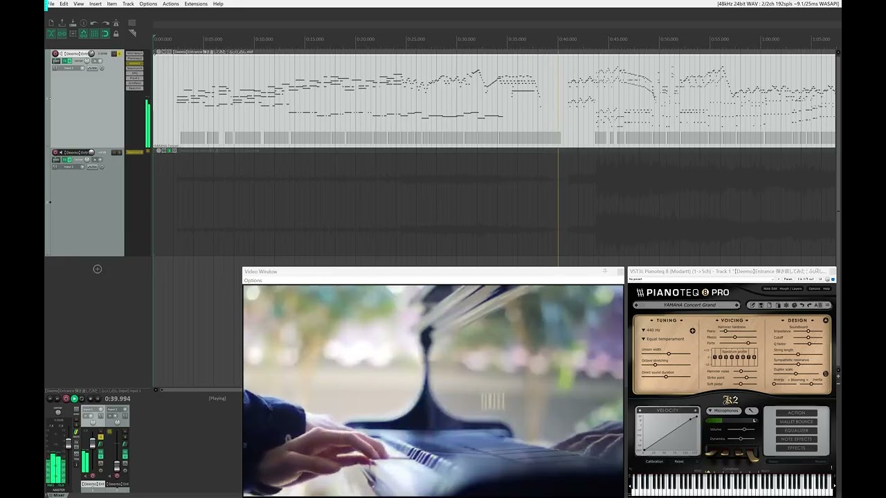 MIDI transcription of 