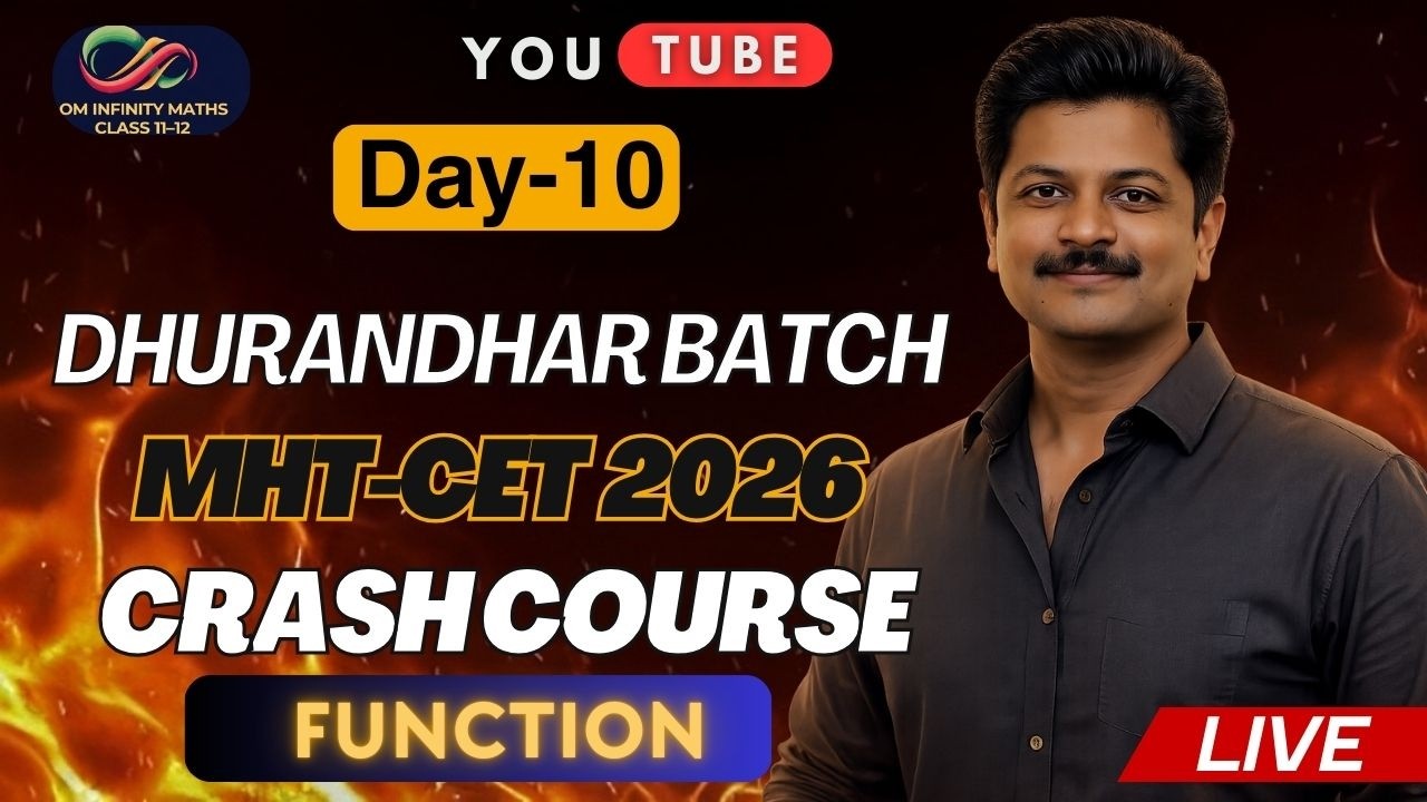 Live MHT-CET 2026 Crash Course  | Topic Function | Om Infinity Maths Class Latur