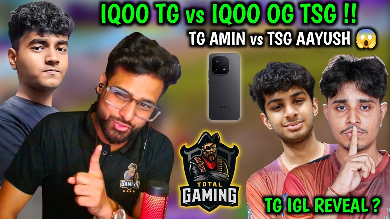 IQ00 TG vs IQOO OG TSG  4v4 BATTLE 😱 TG AMIN vs TSG AAYUSH  !! TG IGL REVEAL TG ROY 