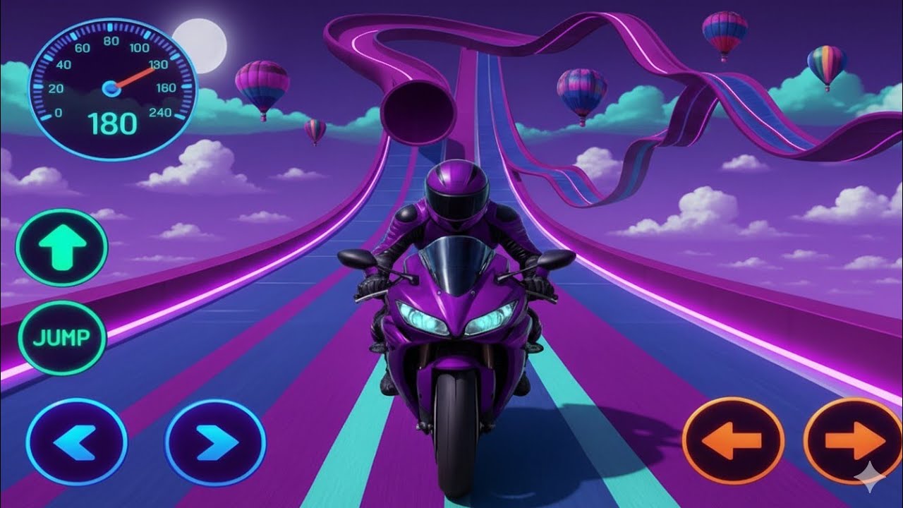 🏍️✨ Ultimate Balance Bike Run – Master Precision & Tight Ramps | Android Gameplay