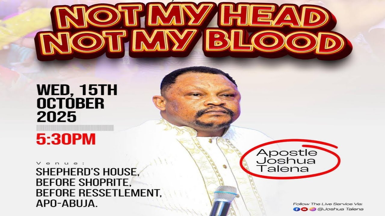 EXEMPTION - Not My Head, Not My Blood Serv. By APOSTLE JOSHUA TALENA