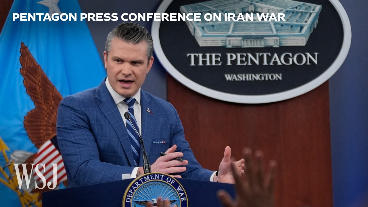 Watch Live: Hegseth and Caine Hold Press Briefing on Iran War | WSJ