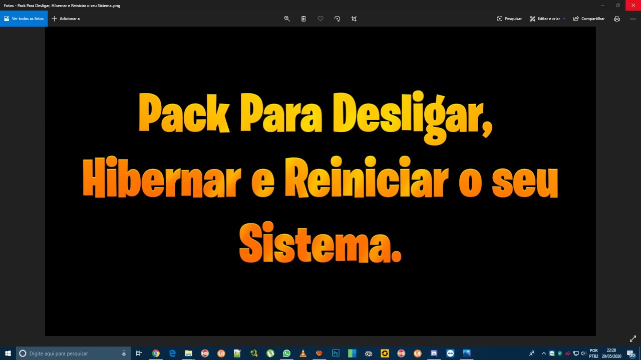 Pack Para Desligar, Hibernar e Reiniciar o seu Sistema.