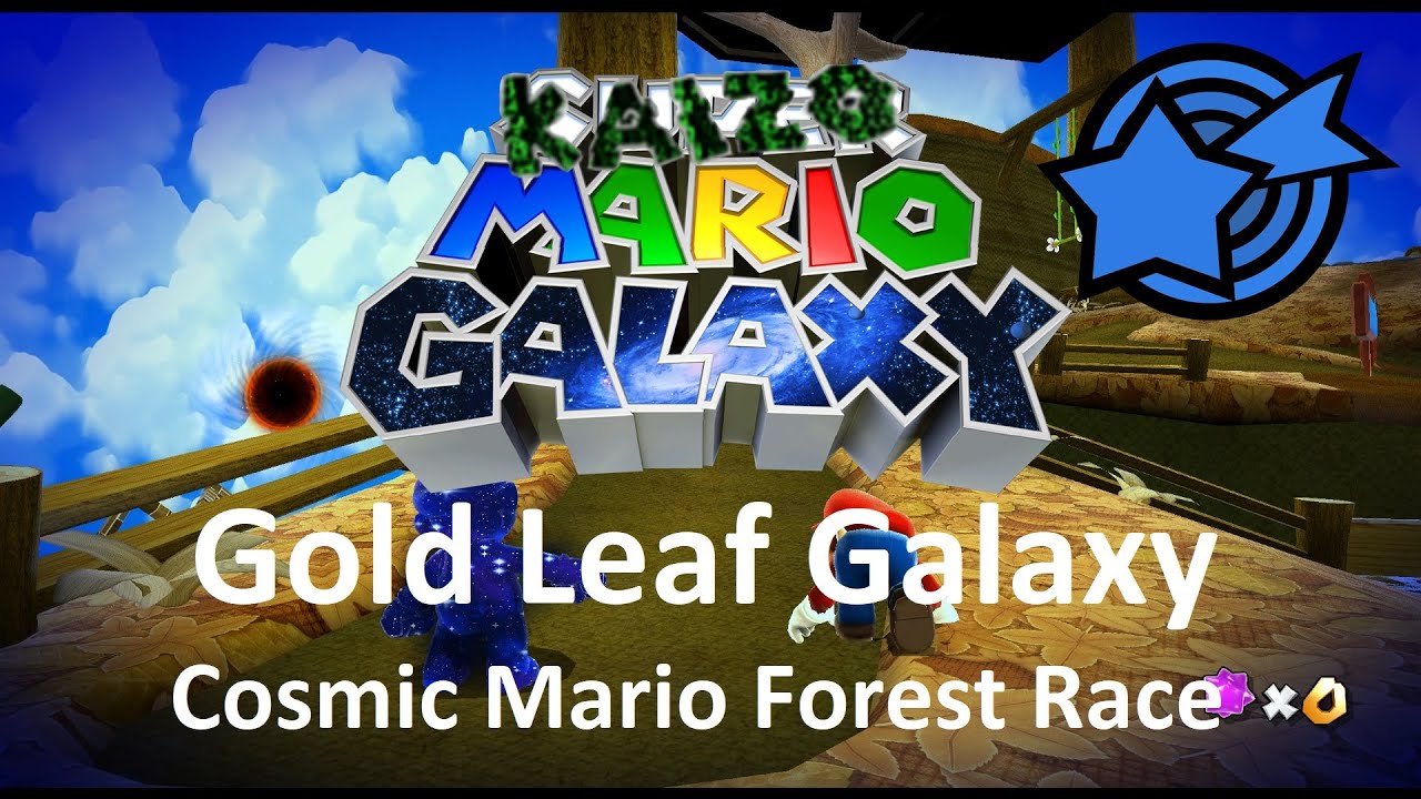 Kaizo Mario Galaxy | Gold Leaf Galaxy &ndash; Cosmic Mario Forest Race | 100% Walkthrough