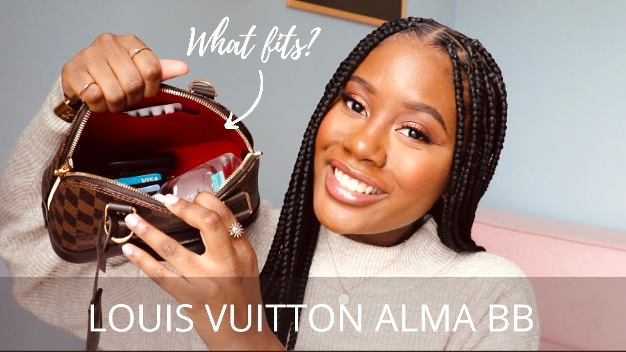 LOUIS VUITTON ALMA BB DAMIER EBENE | WHAT FITS INSIDE? IS THIS LOUIS BAG WORTH IT?
