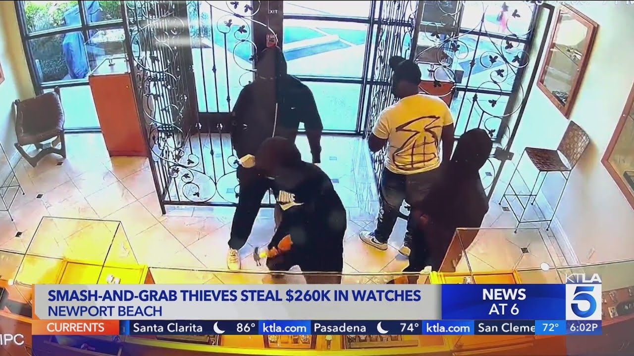 Smash-and-grab thieves steal $260,000 worth of watches in Newport Beach