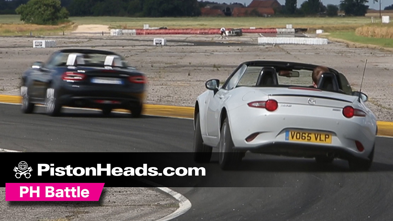 Mazda MX-5 vs Fiat 124 Spider | PH Battle | PistonHeads