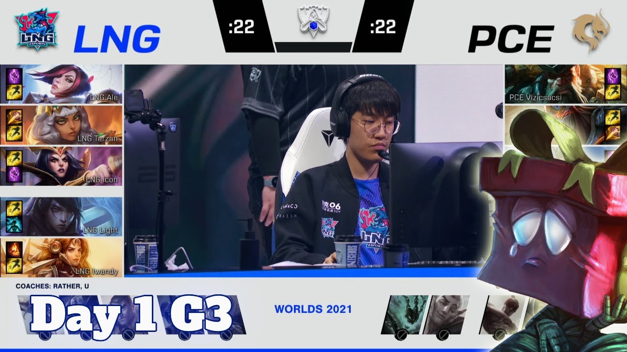 LNG vs PCE | Day 1 Play-Ins S11 LoL Worlds 2021 | LNG Gaming vs PEACE