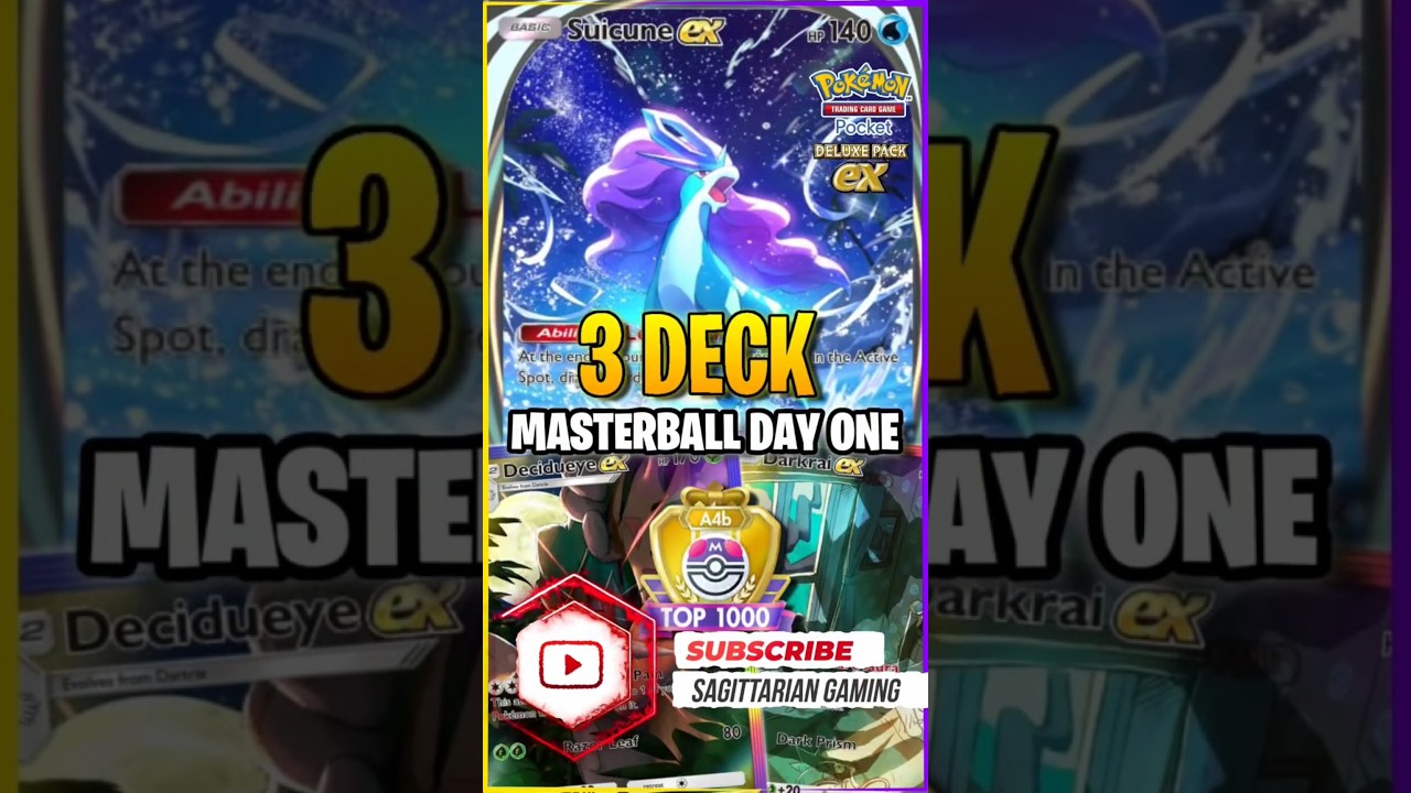 🔥 Pok&eacute;mon TCG Pocket | TOP 3 META DECKS for TOP 1000 MASTERBALL DAY ONE! 🏆💥