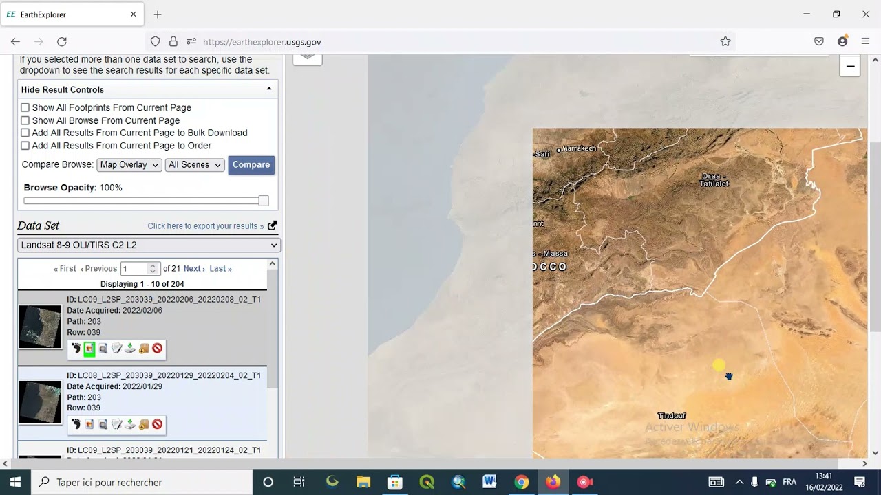 Download Landsat 9 images/t&eacute;l&eacute;charger les images satellitaires de Landsat 9/ تحميل صور لاندست 9