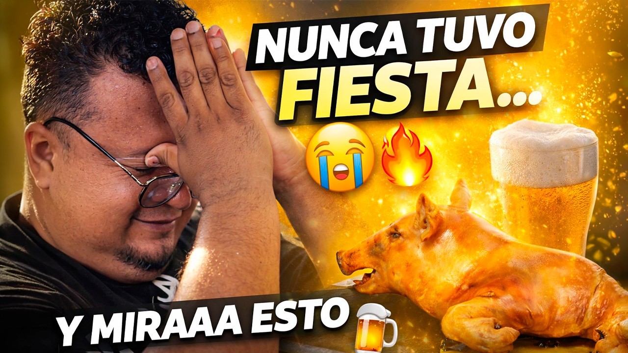 Le hicimos la FIESTA MÁS GRANDE de su vida… comida y barra libre ILIMITADA 😱🔥