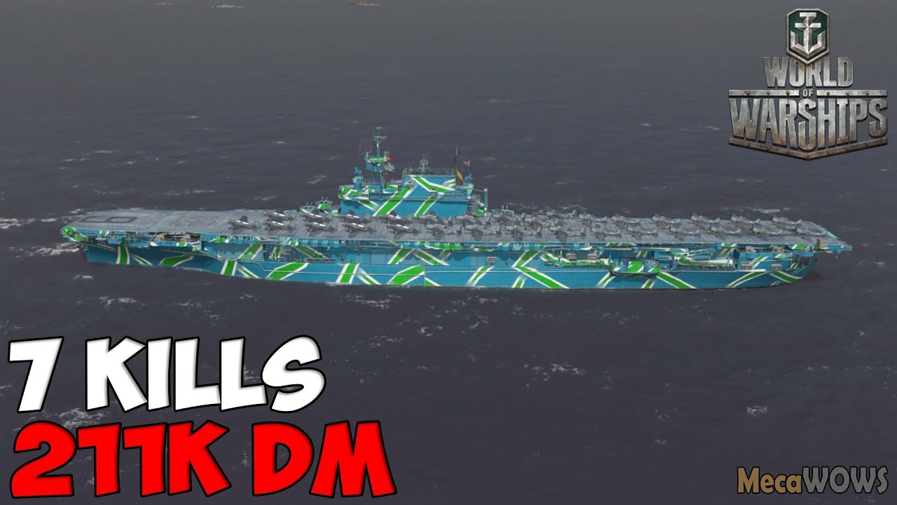World of WarShips | Enterprise | 7 KILLS | 211K Damage - Replay Gameplay 4K 60 fps