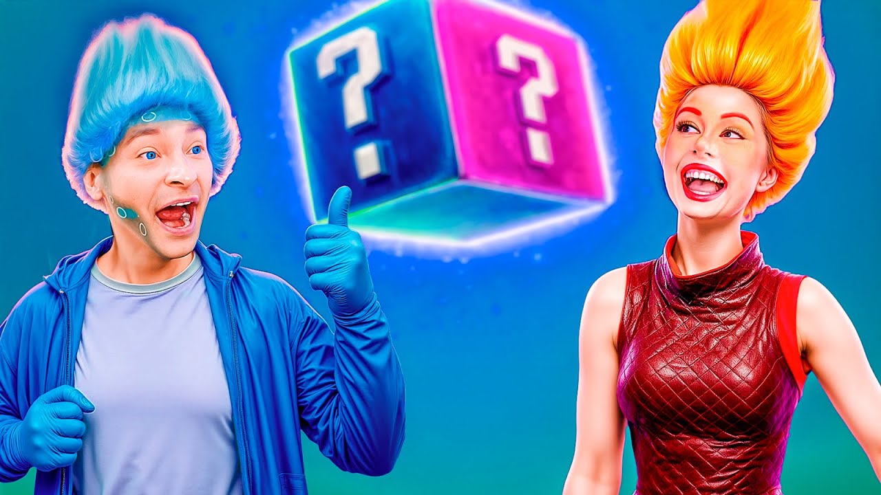 Wade and Ember from ELEMENTAL! Fire vs Water Parenting Hacks!
