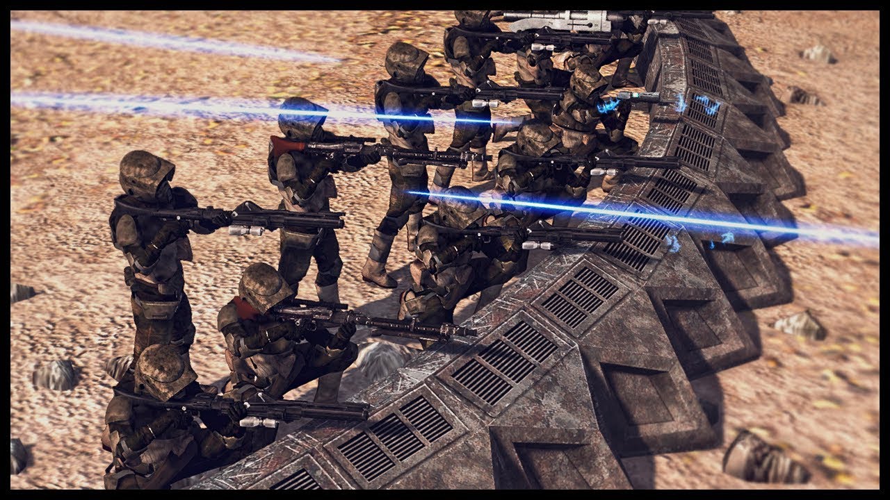 EPIC Clone Beach Defense! Battle of Kashyyyk - Star Wars Mod