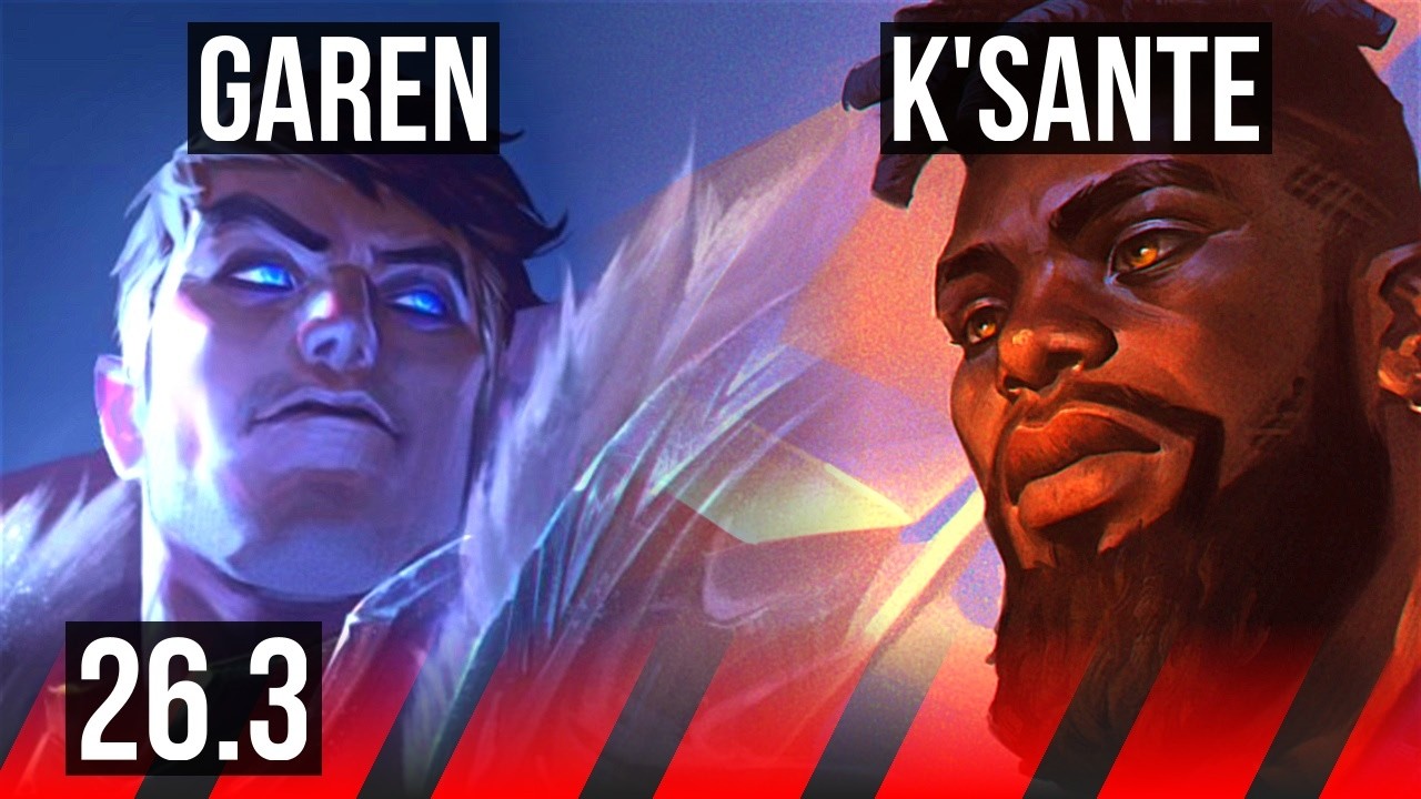 GAREN vs K'SANTE (TOP) | Good KDA: 15/1/3 | KR Diamond | 26.3