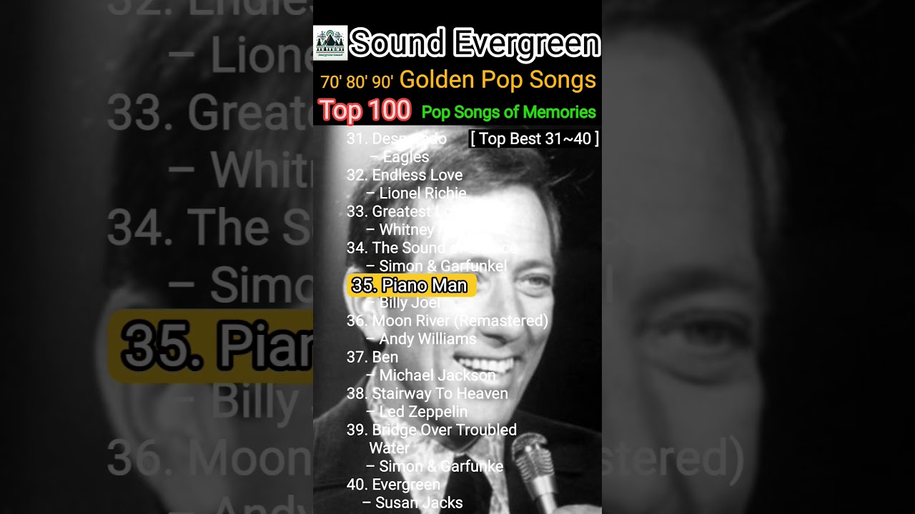 70' 80' 90' 골든팝송 Golden Pop Song - Top 100 Pop Songs of Memories ❤️ Piano Man &ndash; Billy Joelfunkel