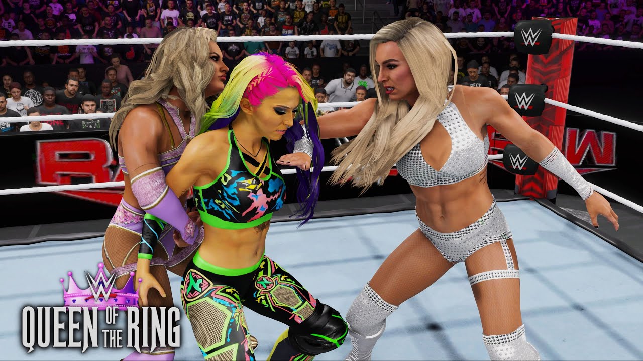 WWE 2K24 RAW - QUEEN OF THE RING TOURNAMENT - SEMI FINALS - TEGAN VS CHARLOTTE VS TIFFANY