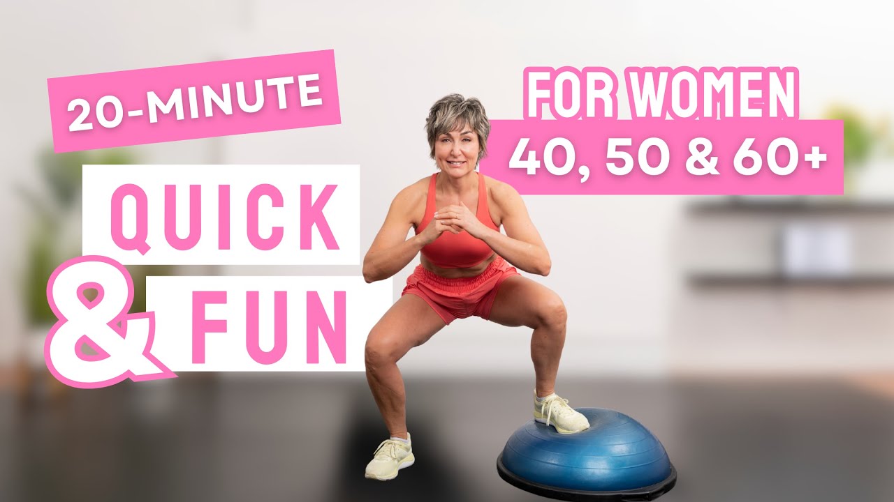 Быстрое кардио с BOSU для женщин старше 40 лет | Вариант STEP