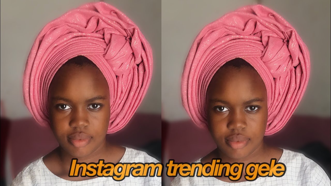 How to tie trending side knot gele style,instagram Center knot gele #diy #shorts #gele #tutorial