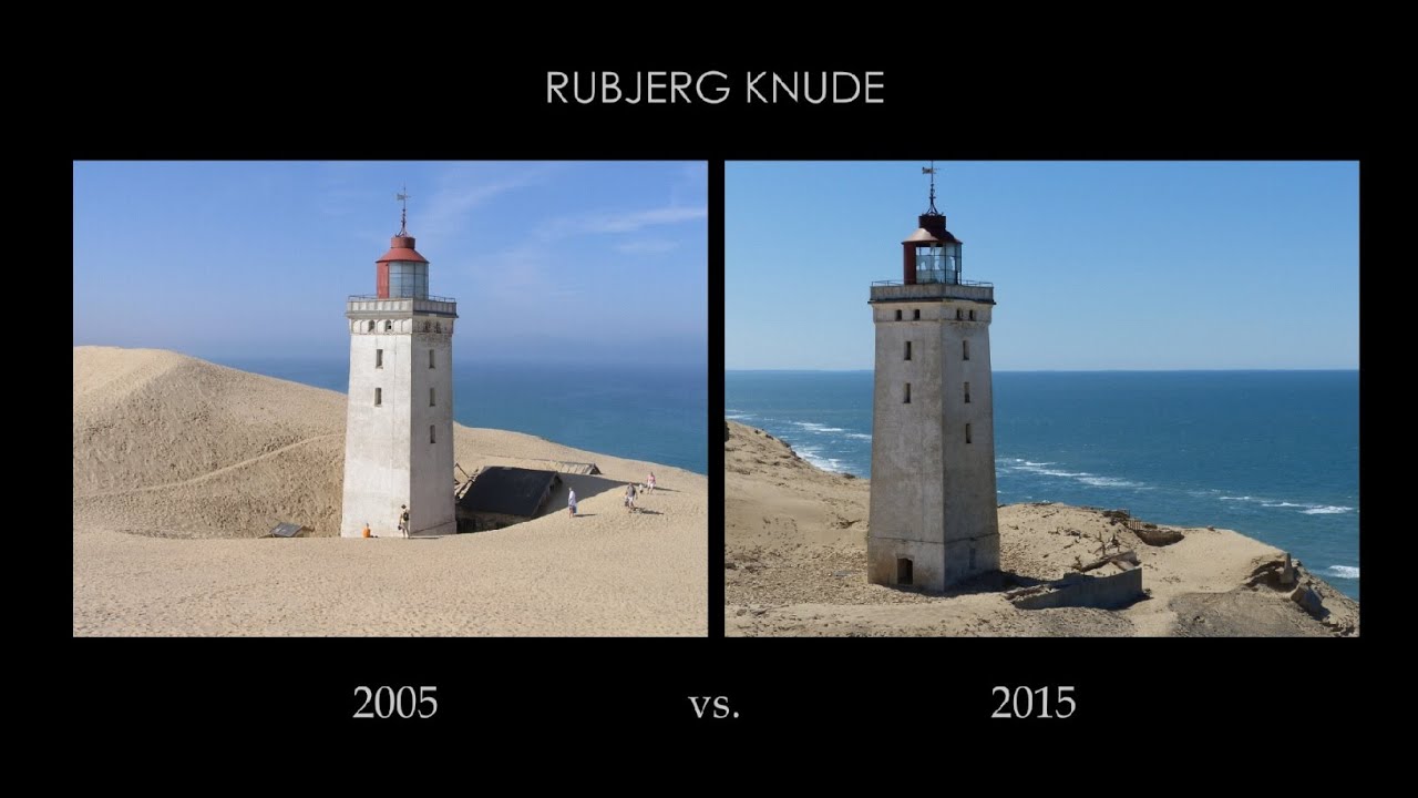 RUBJERG KNUDE 2015 vs 2005 - Vergleichsbilder nach 10 Jahren Sandflug