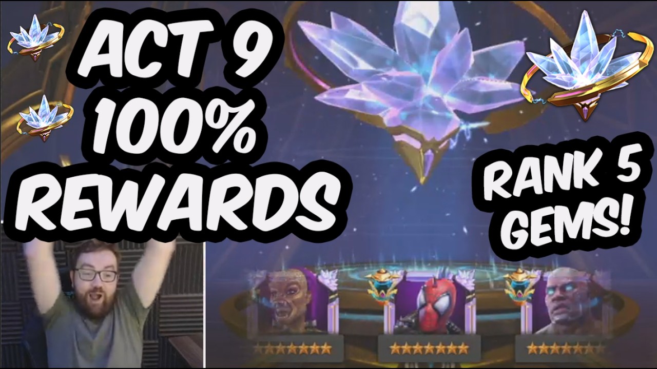 4x 7 Star Greater Empowered Crystal Opening + 2x Rank 5 Gems - Act 9 - Marvel Contest of Champions