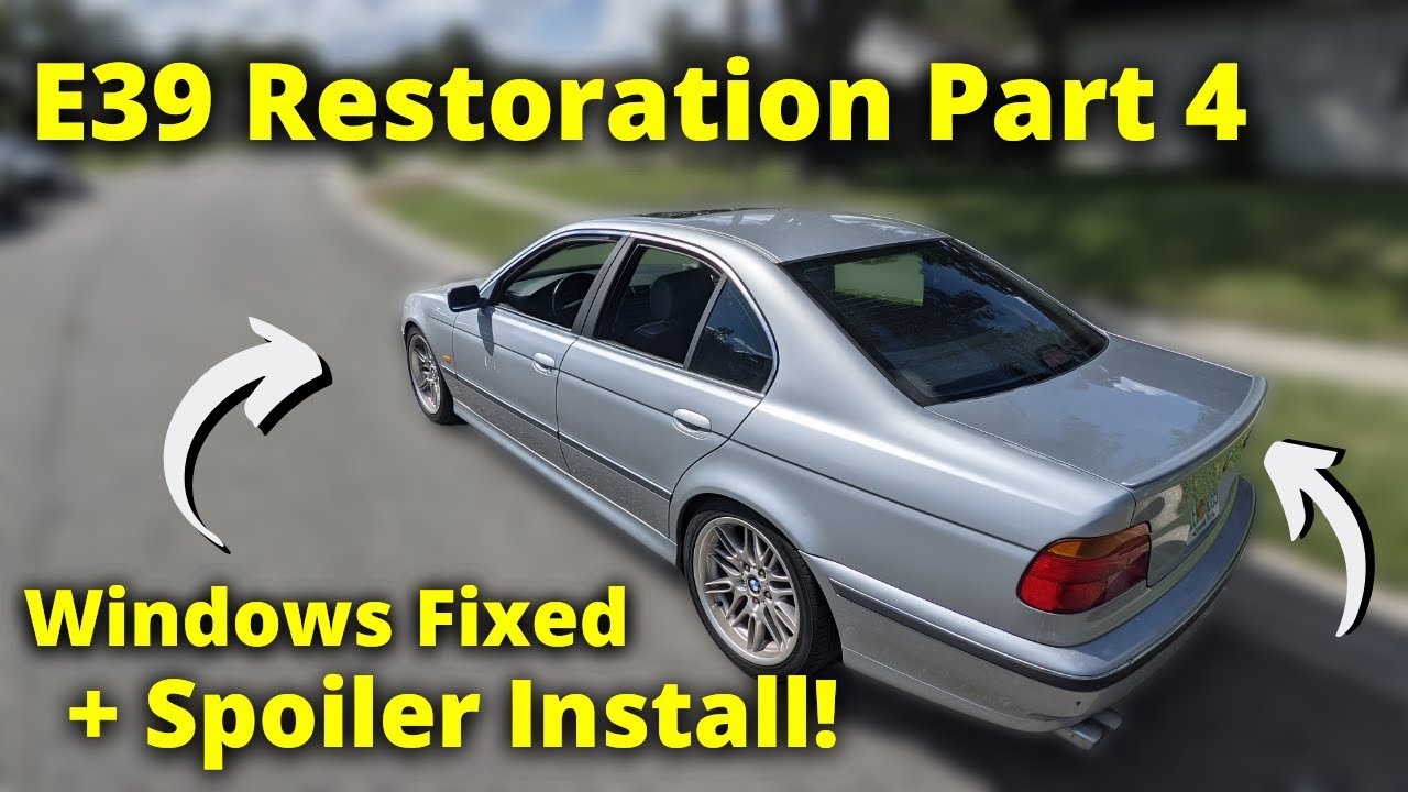 E39 Restoration Part 4: Window Regulators DIY + OEM Spoiler Install!