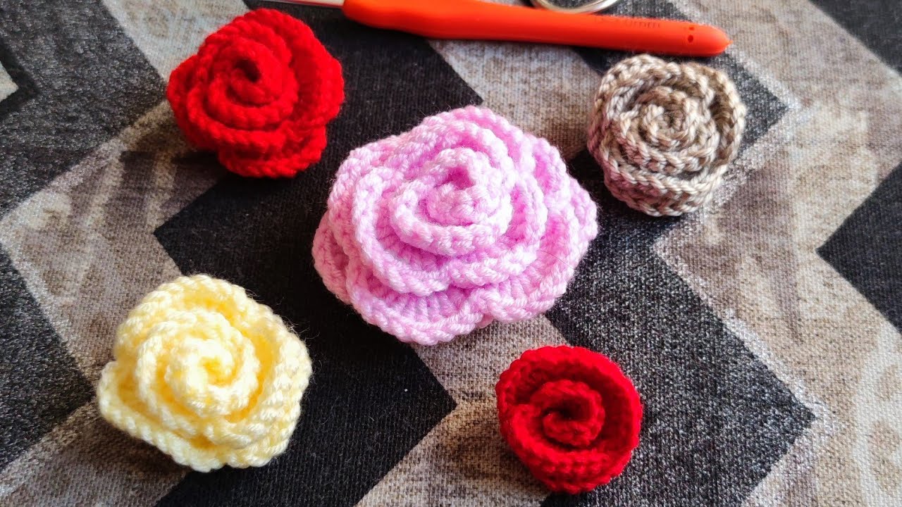 Trandafiri Crosetati Un Accesoriu Ideal Pentru Imbracaminte Primavara, Vara🌹🌹🌹