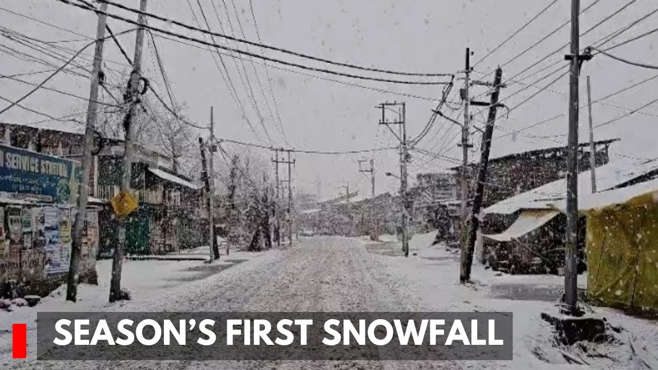 Srinagar Receives Season’s First Snowfall, Bringing Relief to Locals After Prolonged Dry Spell