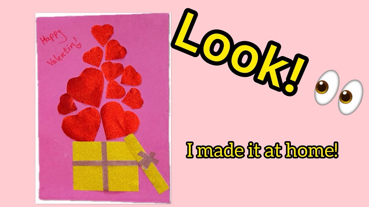 Easy Handmade Valentine Card | Fun & Colorful DIY#valentinesday #craft 