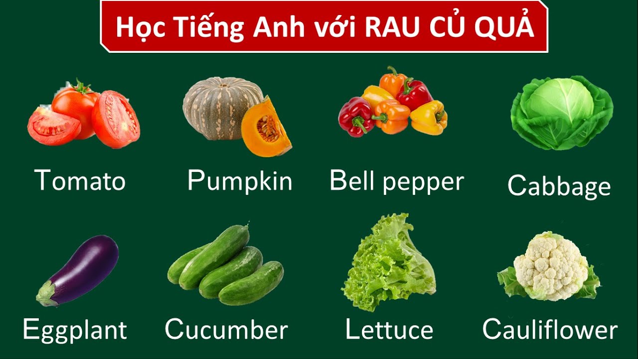 Thanh nấm - Học tiếng anh với chủ đề các loại Rau Củ Quả / Fruits Name in English / English Online