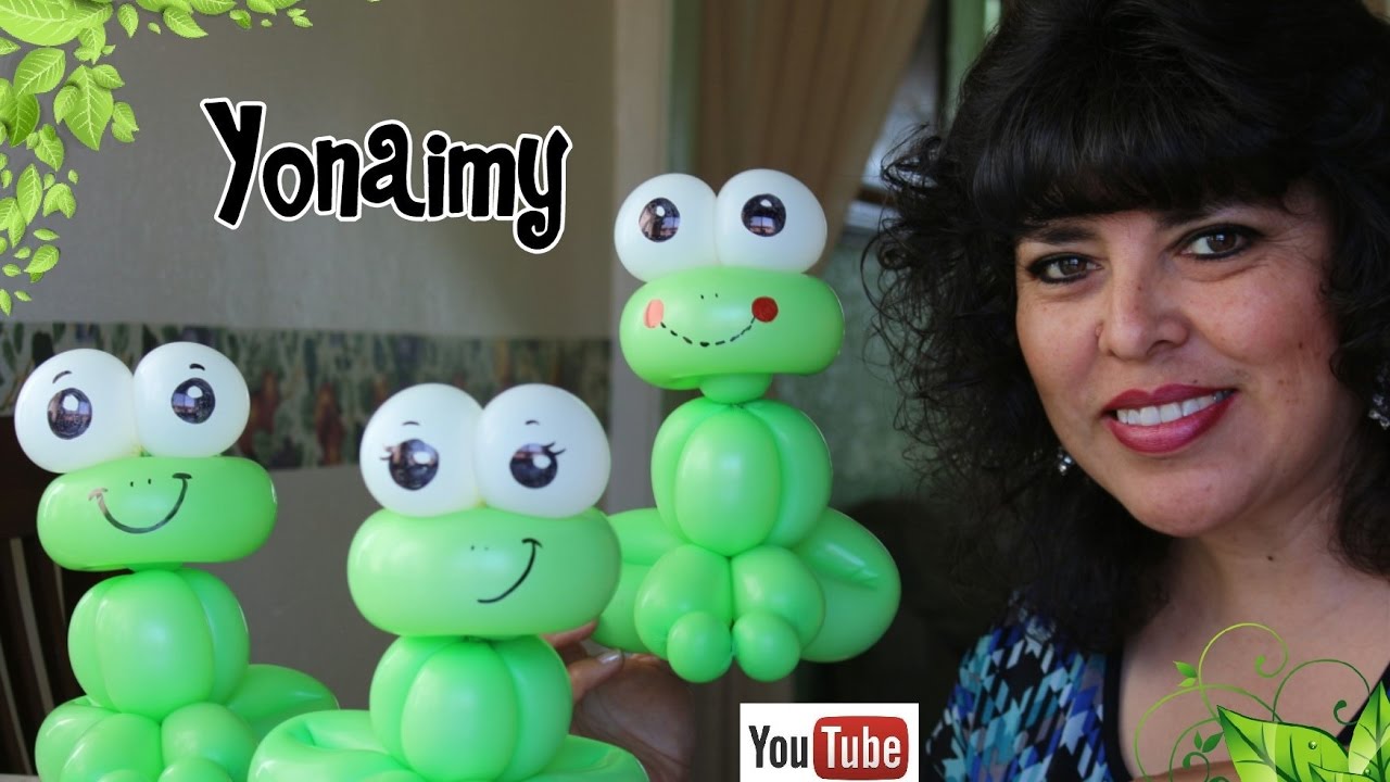 COMO HACER UNA RANITA CON GLOBOS.- BALLOON FROG.