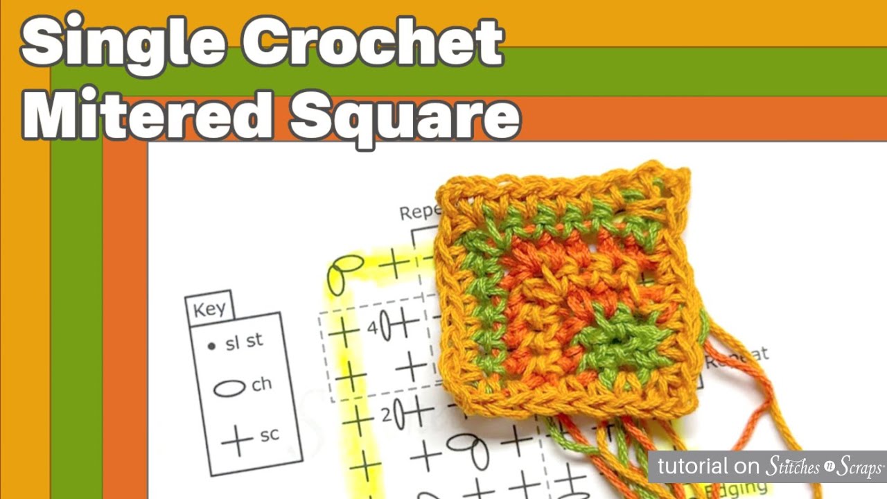 Single Crochet Mitered Squares