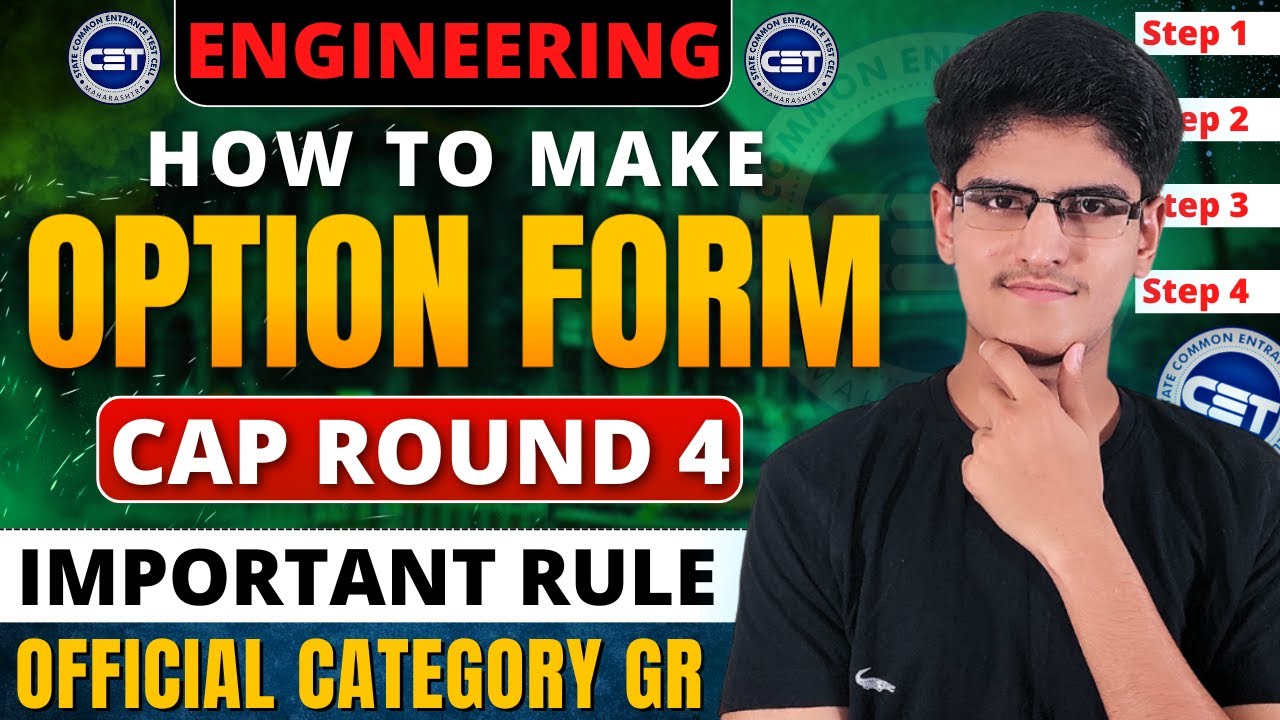 CAP Round 4 Strategy | Option Form Filling Started | How To Make College List CAP-4 | Vacant Seats