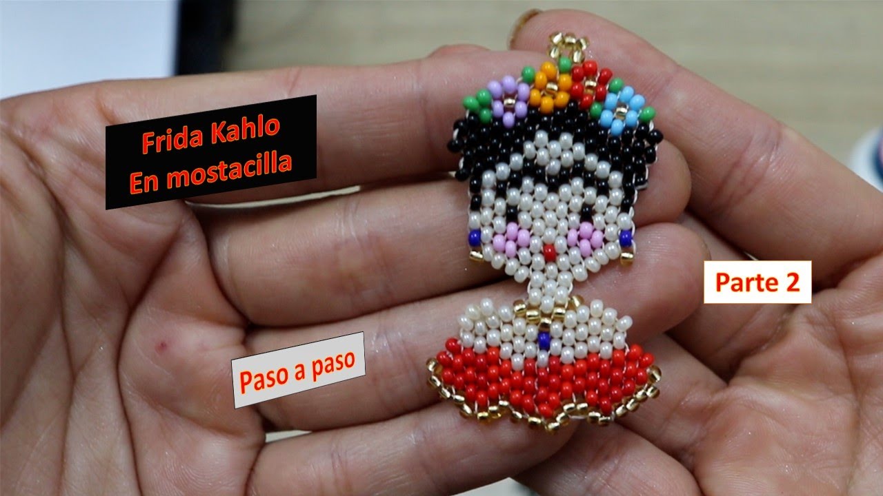 Como tejer una Frida Kahlo en mostacilla Parte 2 (paso a paso) Aniara Sanarte