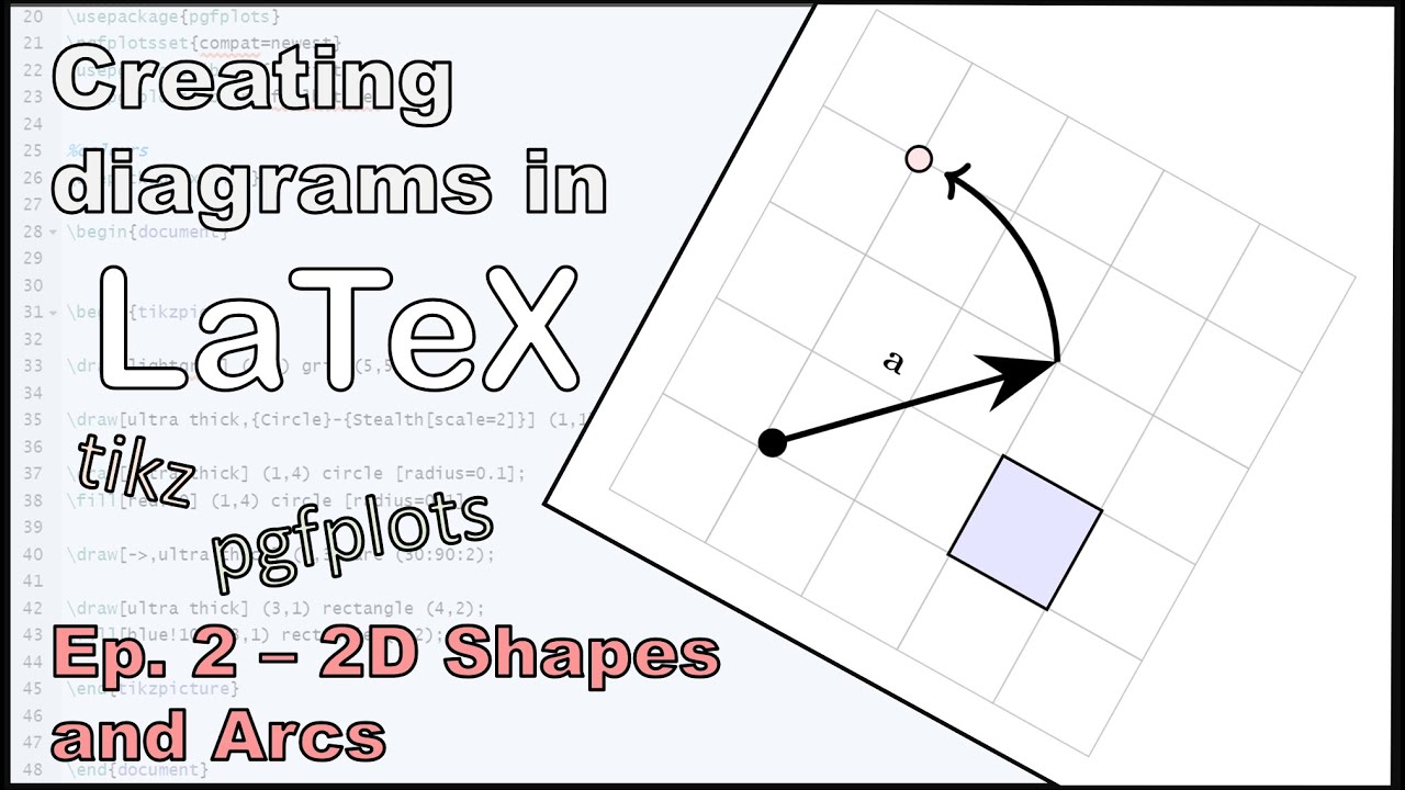 Using Tikz and PgfPlots (2 of 8: 2D Shapes and Arcs)