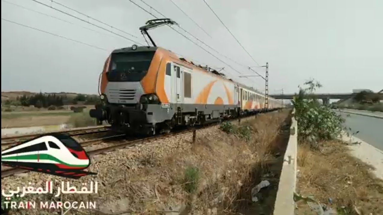 Locomotive-E-1466-نواحي بوسكورة كلاكسون رائع من سائق القطار