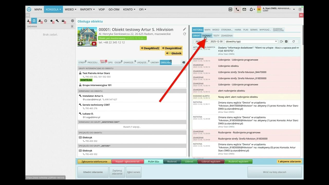 SAFECAST - omówienie konsoli w Safestar