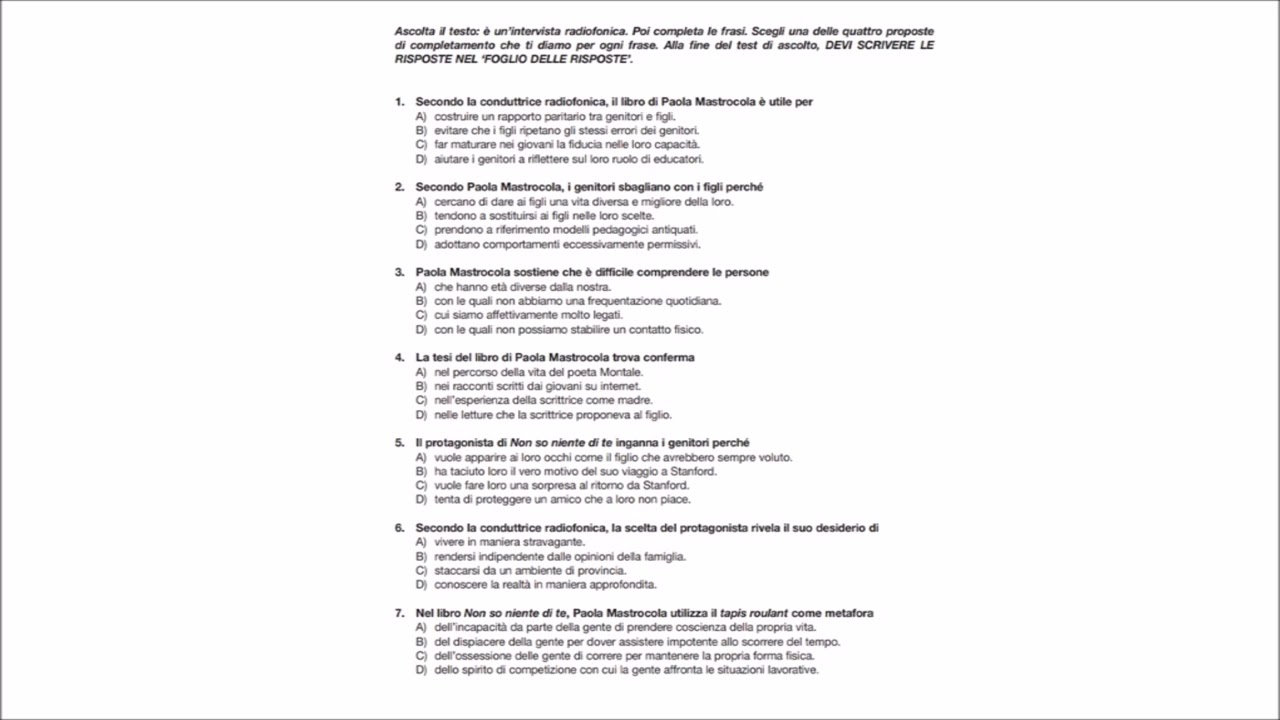 CILS C2 | Dicembre 2013 | Ascolto con le soluzioni